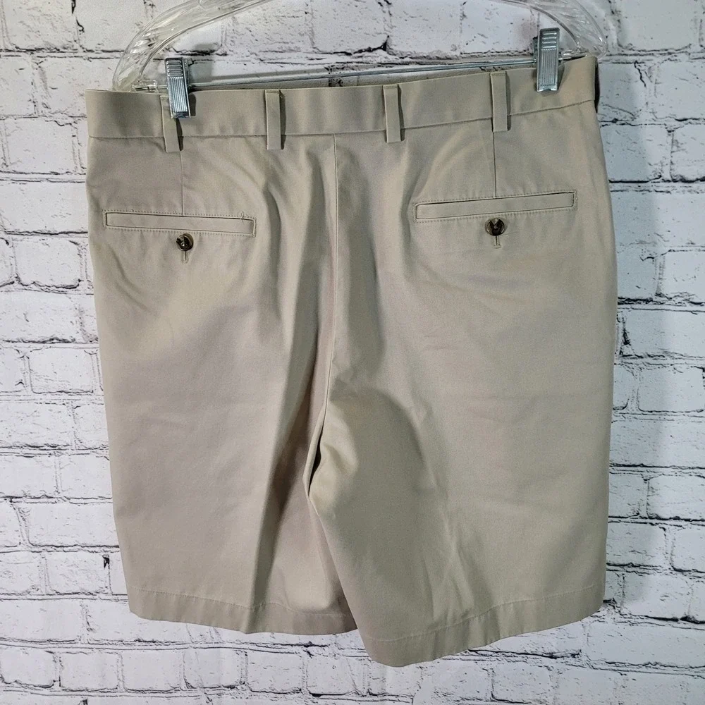 Brooks Brothers Advantage Chino Shorts Mens 34 X 8.5‎ Khaki Tan Golf Classic